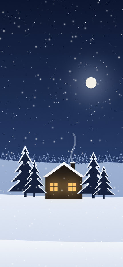 Snowed In: Cabin Night, the free wallpaper from this pack
